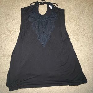 Women’s Black Lace Tank